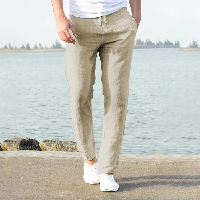 Falron | Men's Straight Leg Linen Summer Pants