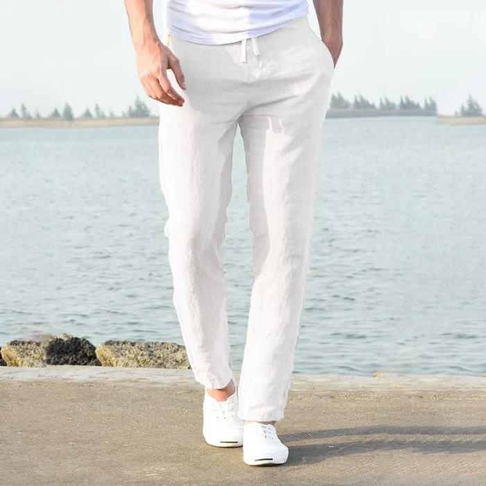 Falron | Men's Straight Leg Linen Summer Pants