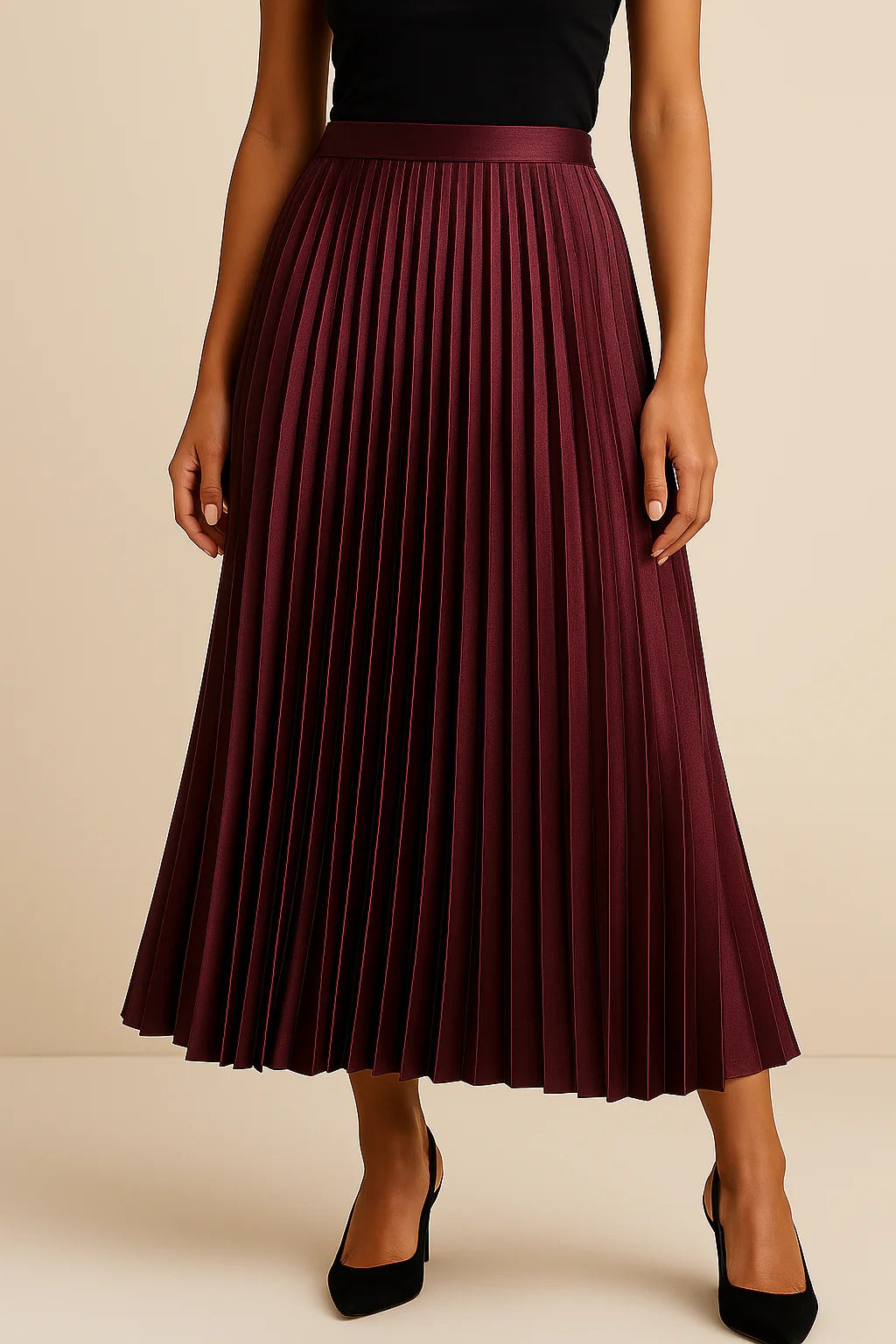 Bellami | Women’s Summer Pleated Midi Skirt