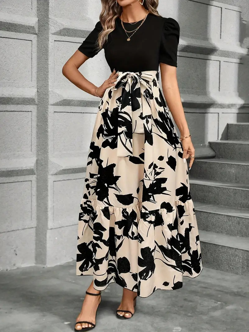 Velmora | Women’s Short Sleeve Elegant Maxi Dress