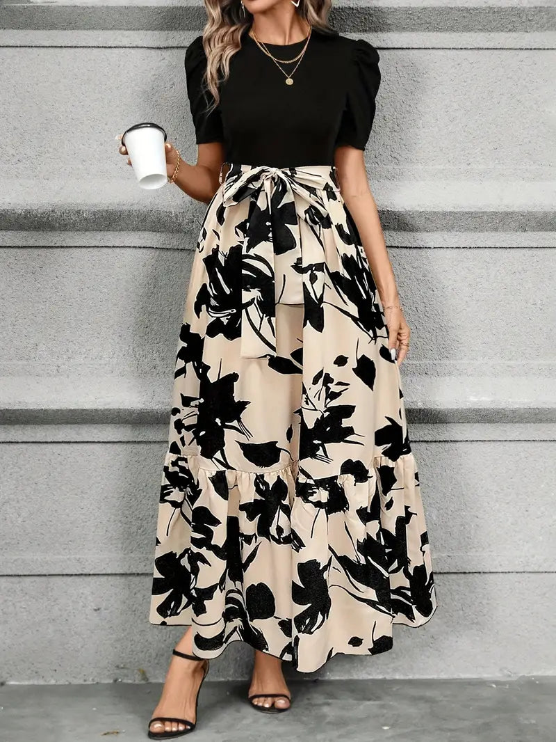 Velmora | Women’s Short Sleeve Elegant Maxi Dress