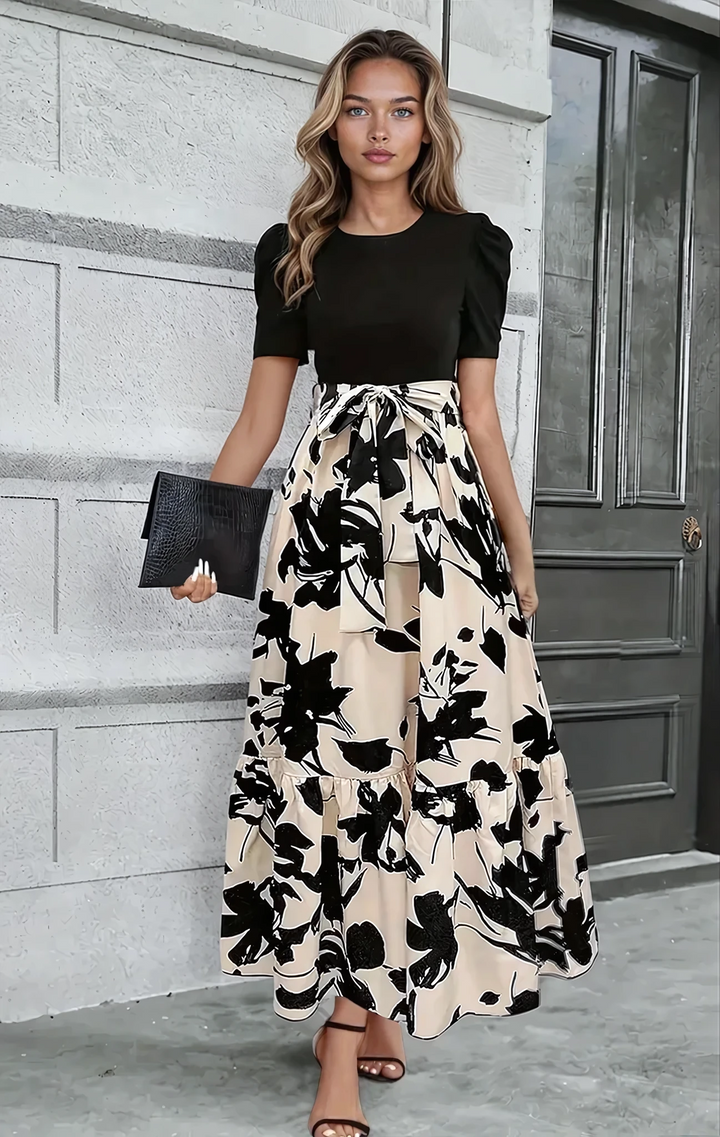Velmora | Women’s Short Sleeve Elegant Maxi Dress