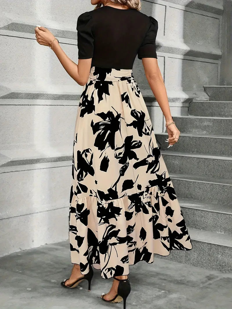 Velmora | Women’s Short Sleeve Elegant Maxi Dress