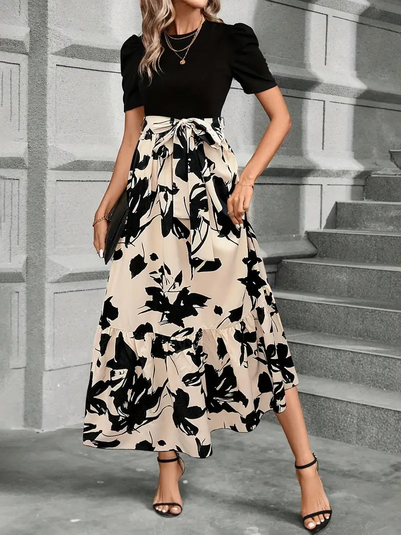 Velmora | Women’s Short Sleeve Elegant Maxi Dress