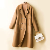 Marielle | Women's Double Breasted Wool Camel Trench Coat