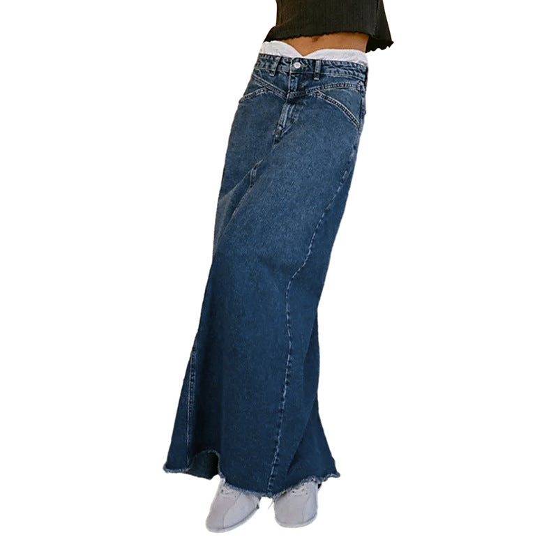 Galene | Women's Summer Long Denim Skirt