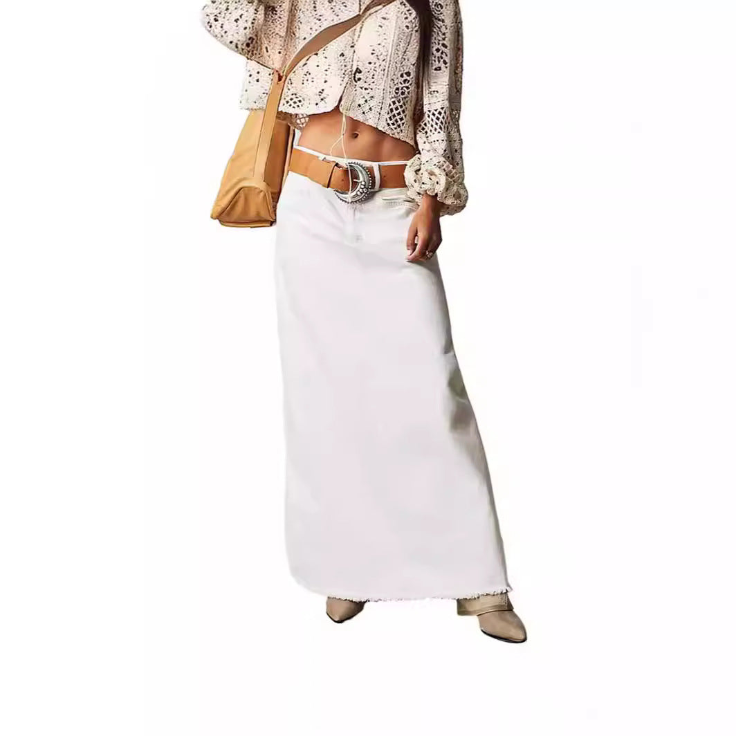 Galene | Women's Summer Long Denim Skirt