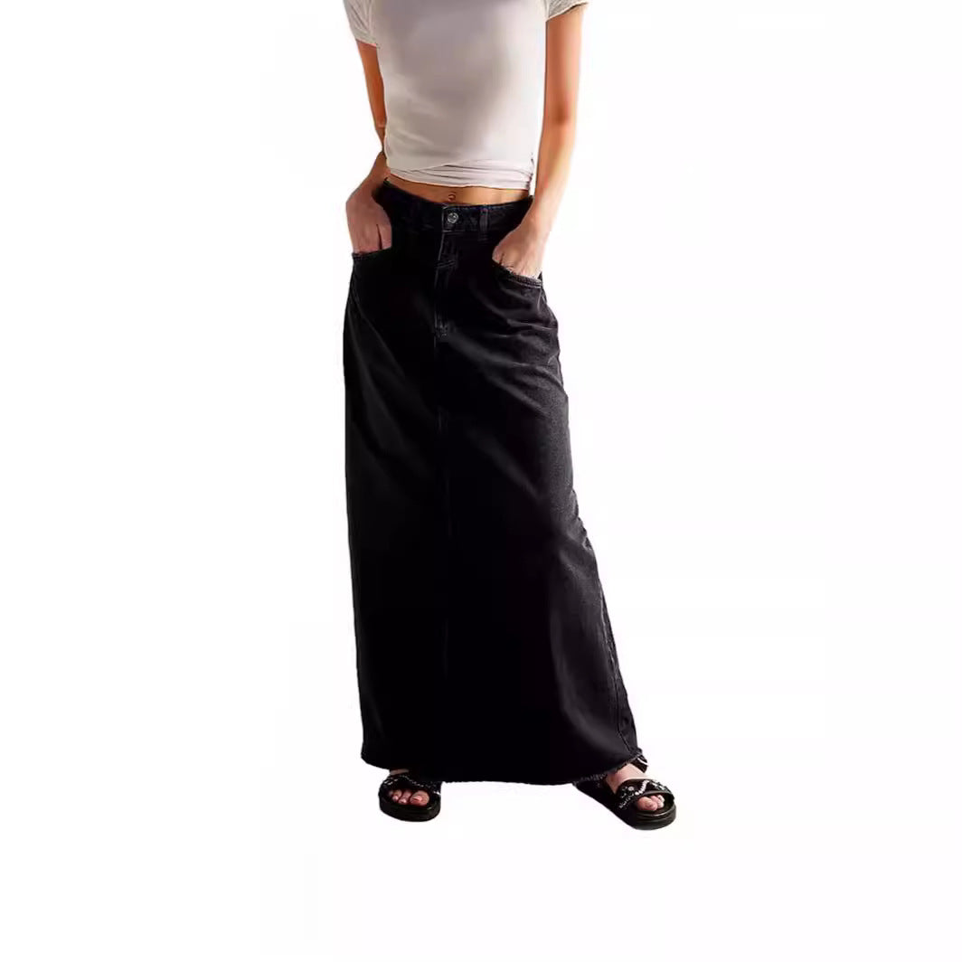Galene | Women's Summer Long Denim Skirt