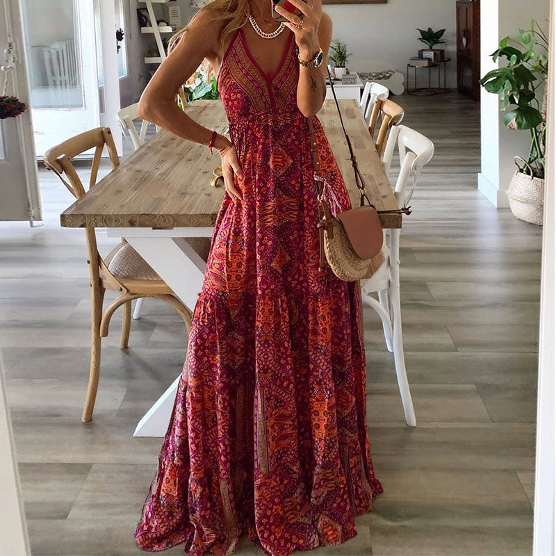 Portia | Women’s Tiered Wedding Guest Maxi Dress