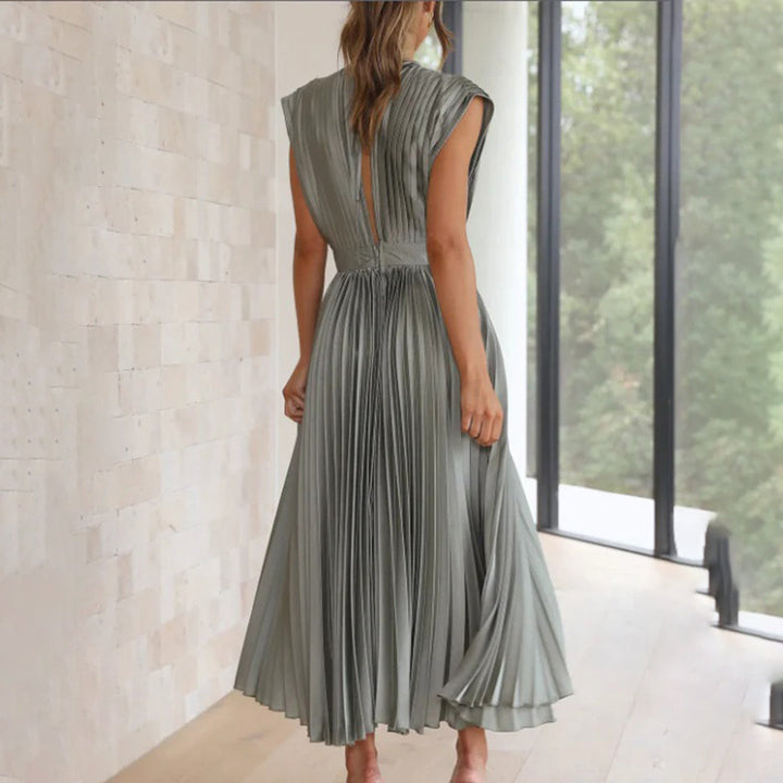 Angel | Women’s Pleated V-Neck Maxi Dress