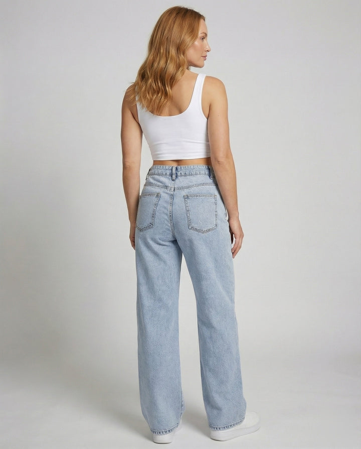 Lotte | Women’s Vintage High Waist Wide Leg Jeans