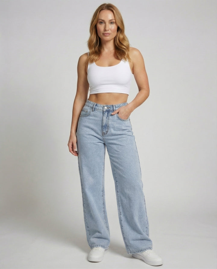 Lotte | Women’s Vintage High Waist Wide Leg Jeans