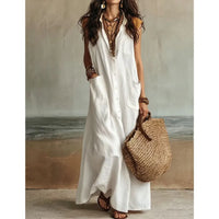 Allie | Women's Summer Linen Maxi Dress