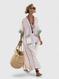Rosa | Women's Oversized Striped Kaftan Dress