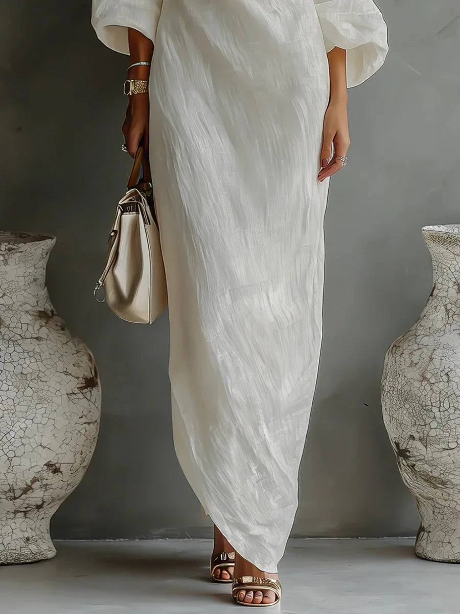 Andrea | Women's Summer Linen One Shoulder Dress