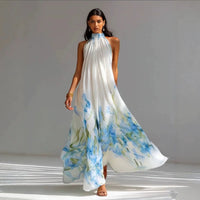 Anika | Women's Halterneck Summer Maxi Dress