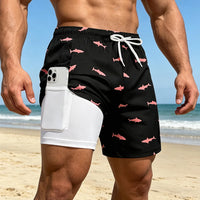 Ethan | Men's Classic Printed Slim-Fit Swim Trunks
