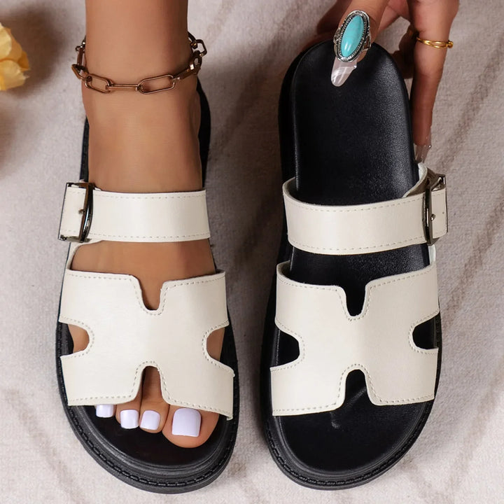 Tessa | Women’s Platform Sandals with Multi-Strap Upper and Slip-On Design