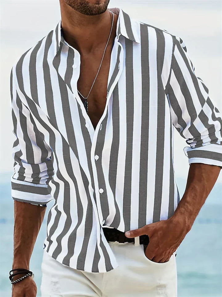 Jack | Men's Striped Long Sleeve Buttoned Casual Shirt
