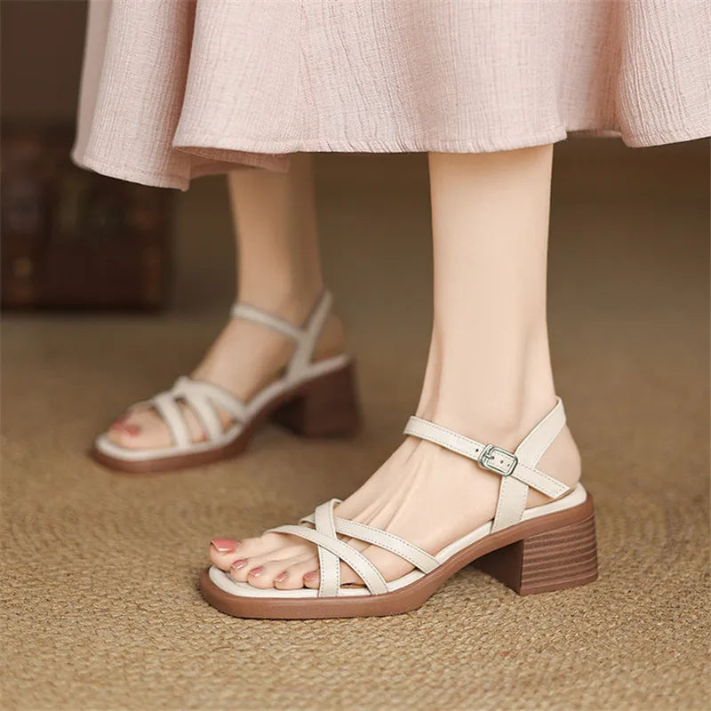 Ember | Women's Elegant Leather Strappy Sandals