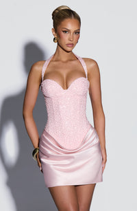 Delilah | Women's Short Corset Halter Homecoming Mini Dress