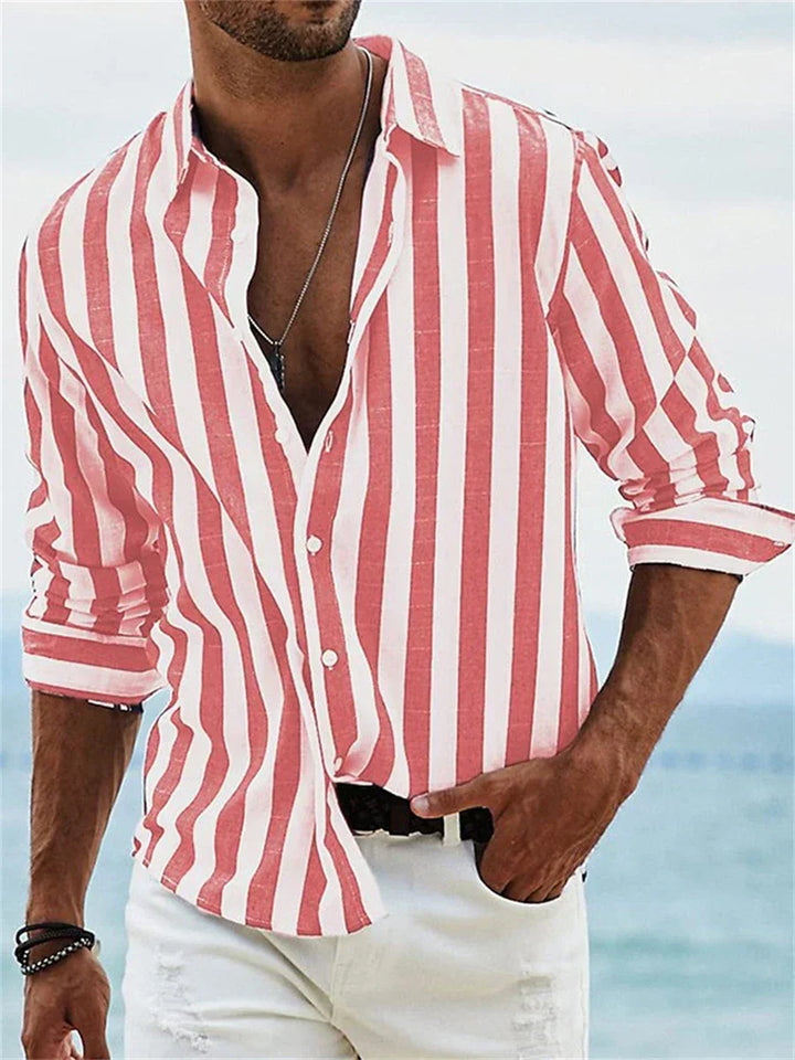 Jack | Men's Striped Long Sleeve Buttoned Casual Shirt