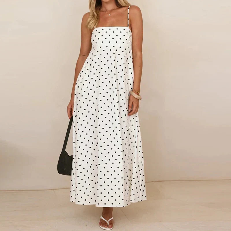 Goldie | Women’s Summer Spaghetti Strap Muslin Dress