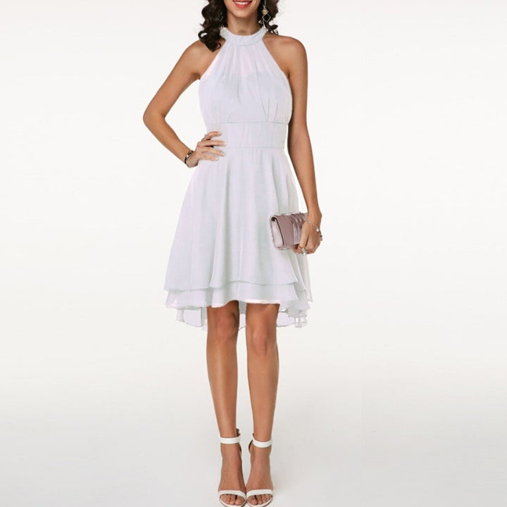 Ruby | Women’s Elegant Halter Neck Midi Dress