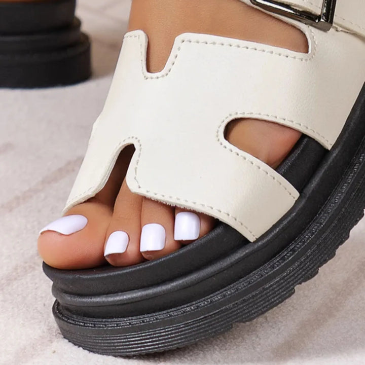 Tessa | Women’s Platform Sandals with Multi-Strap Upper and Slip-On Design