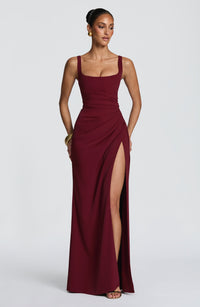 Ophelia | Women's Evening Corset Satin Maxi Dress