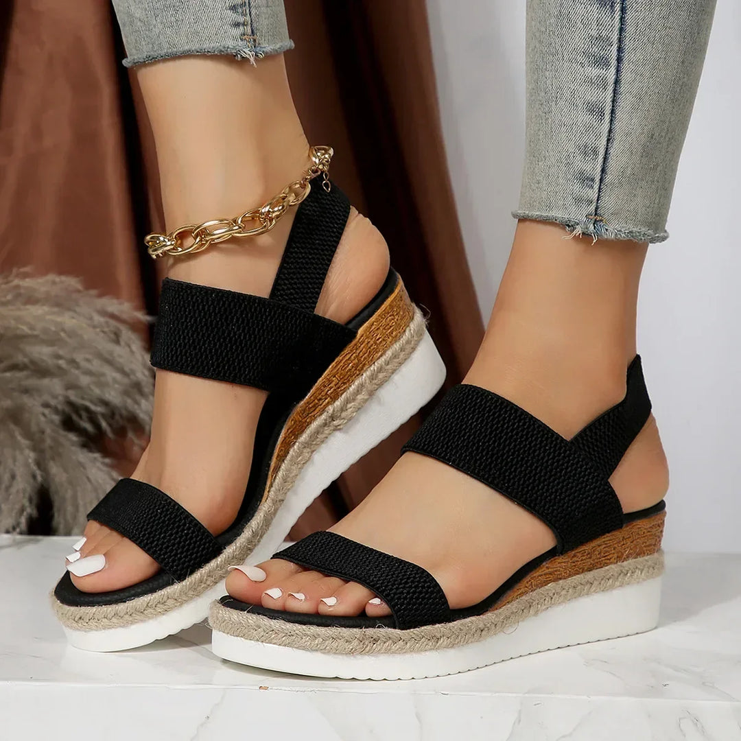 Elsa | Women's Espadrille Double Strap Platform Sandals