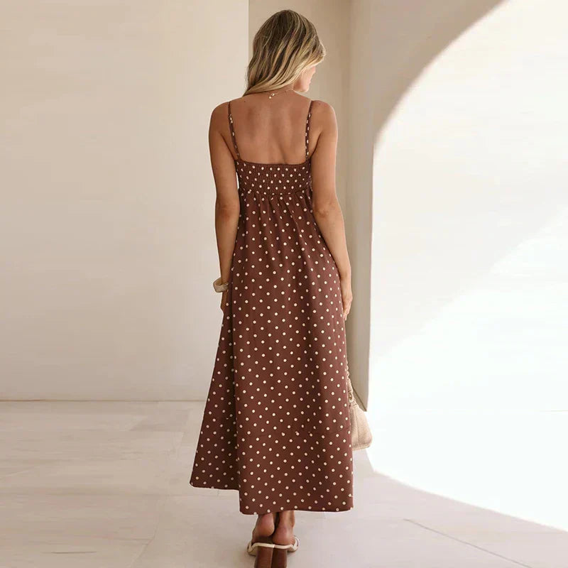 Goldie | Women’s Summer Spaghetti Strap Muslin Dress
