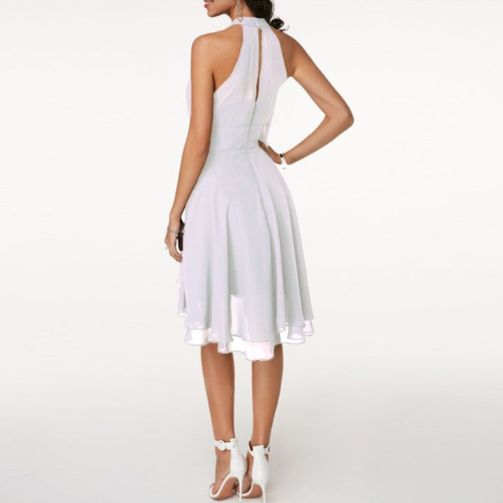 Ruby | Women’s Elegant Halter Neck Midi Dress