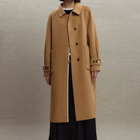 Odette | Women's Classic Cashmere Long Camel Trench Coat