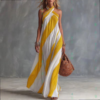 Gwen | Women's Striped Halterneck Summer Dress