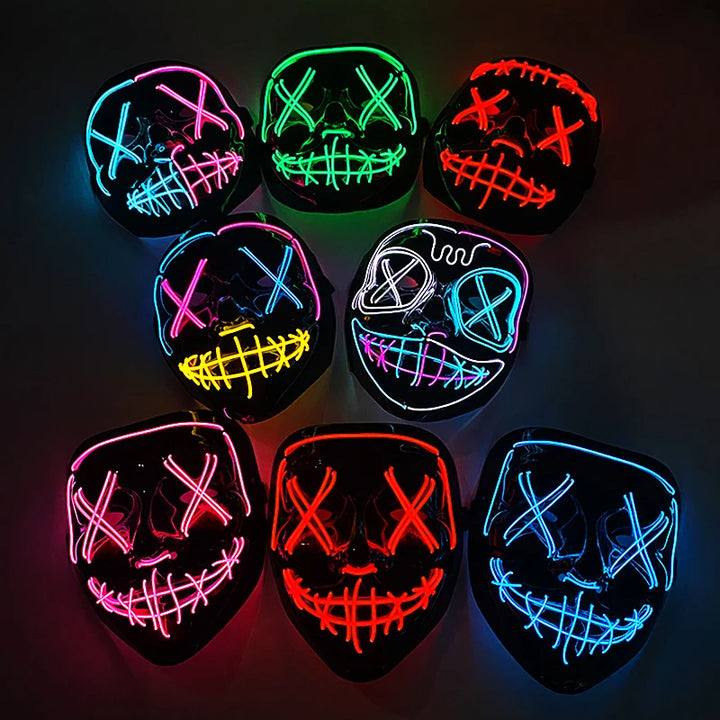 Halloween LED Purge Mask With Neon Glow