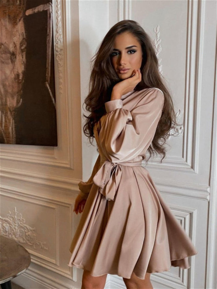 Melani | Women's Summer V-Neck Satin Midi Dress