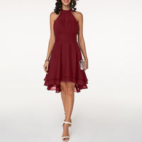 Ruby | Women’s Elegant Halter Neck Midi Dress