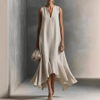 Eleni | Women's Sleeveless V-Neck Maxi Dress