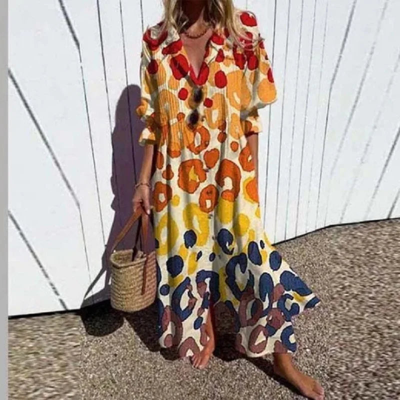 Faustina | Women's Floral Print Oversized Maxi Dress