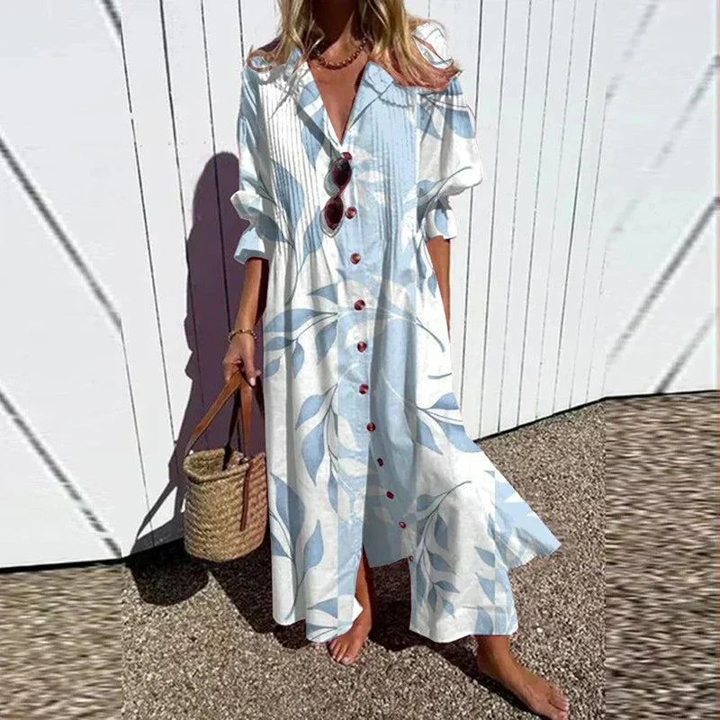 Faustina | Women's Floral Print Oversized Maxi Dress