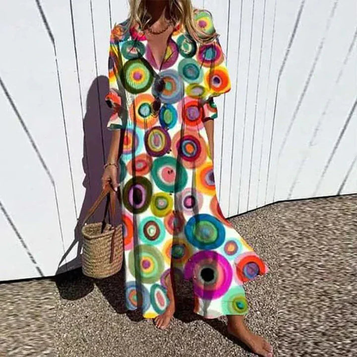 Faustina | Women's Floral Print Oversized Maxi Dress