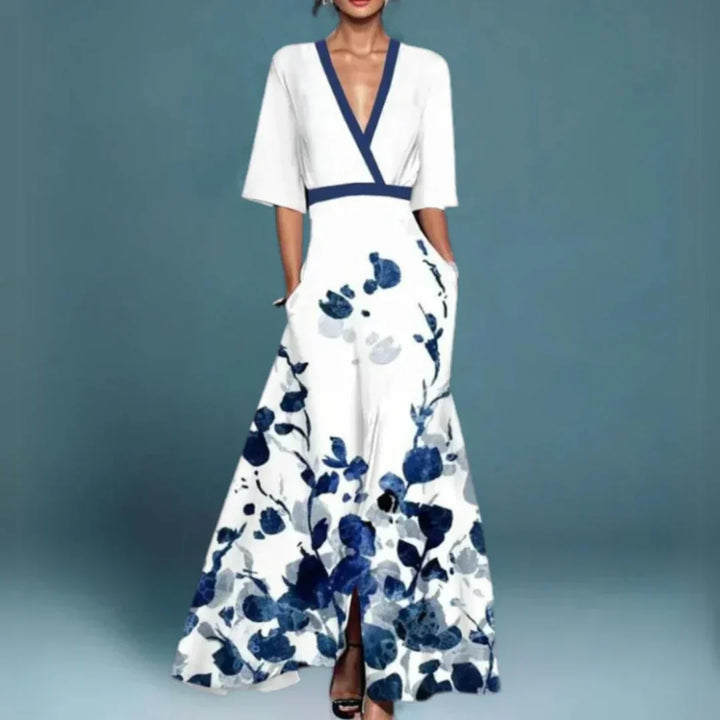 Ophelia | Women’s Casual Floral V-Neck Maxi Dress
