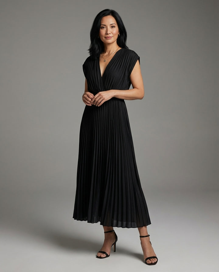 Zahra | Women's Elegant Pleated Maxi Dress