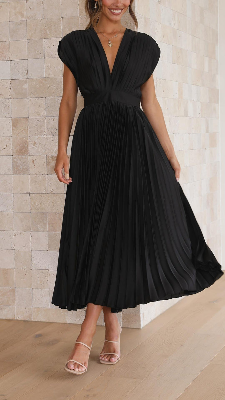 Zahra | Women's Elegant Pleated Maxi Dress