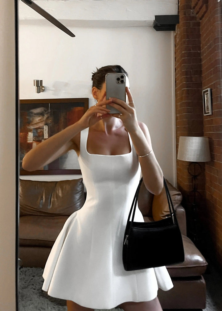 Helma | Women's Elegant Square Neck Mini Dress