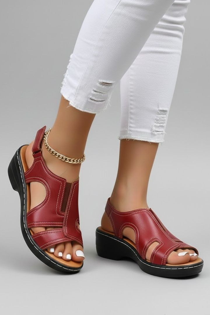 Carla | Women’s Open-Toe Platform Sandals with Cut-Out Upper and Slingback Strap
