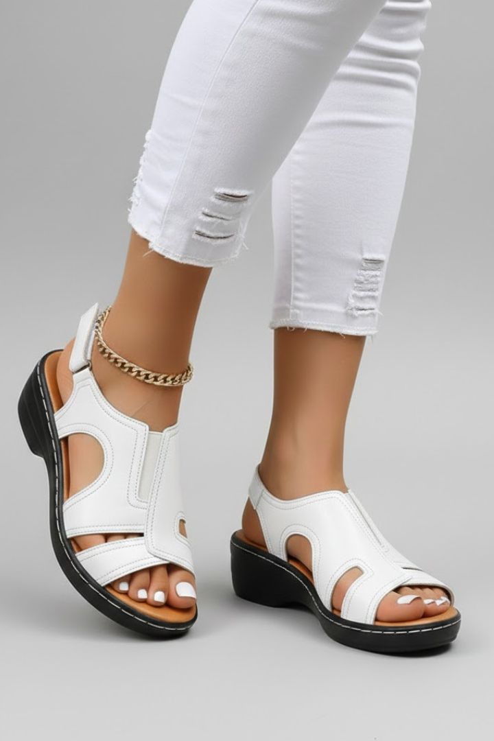 Carla | Women’s Open-Toe Platform Sandals with Cut-Out Upper and Slingback Strap