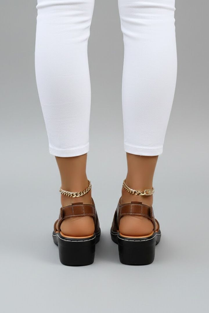 Carla | Women’s Open-Toe Platform Sandals with Cut-Out Upper and Slingback Strap