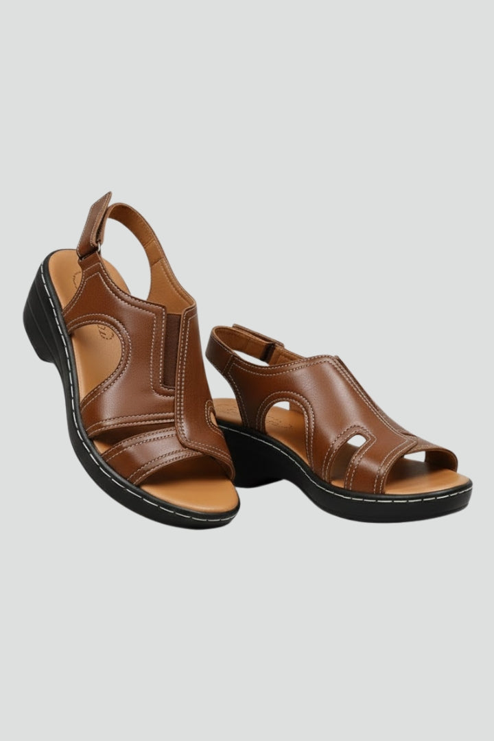 Carla | Women’s Open-Toe Platform Sandals with Cut-Out Upper and Slingback Strap